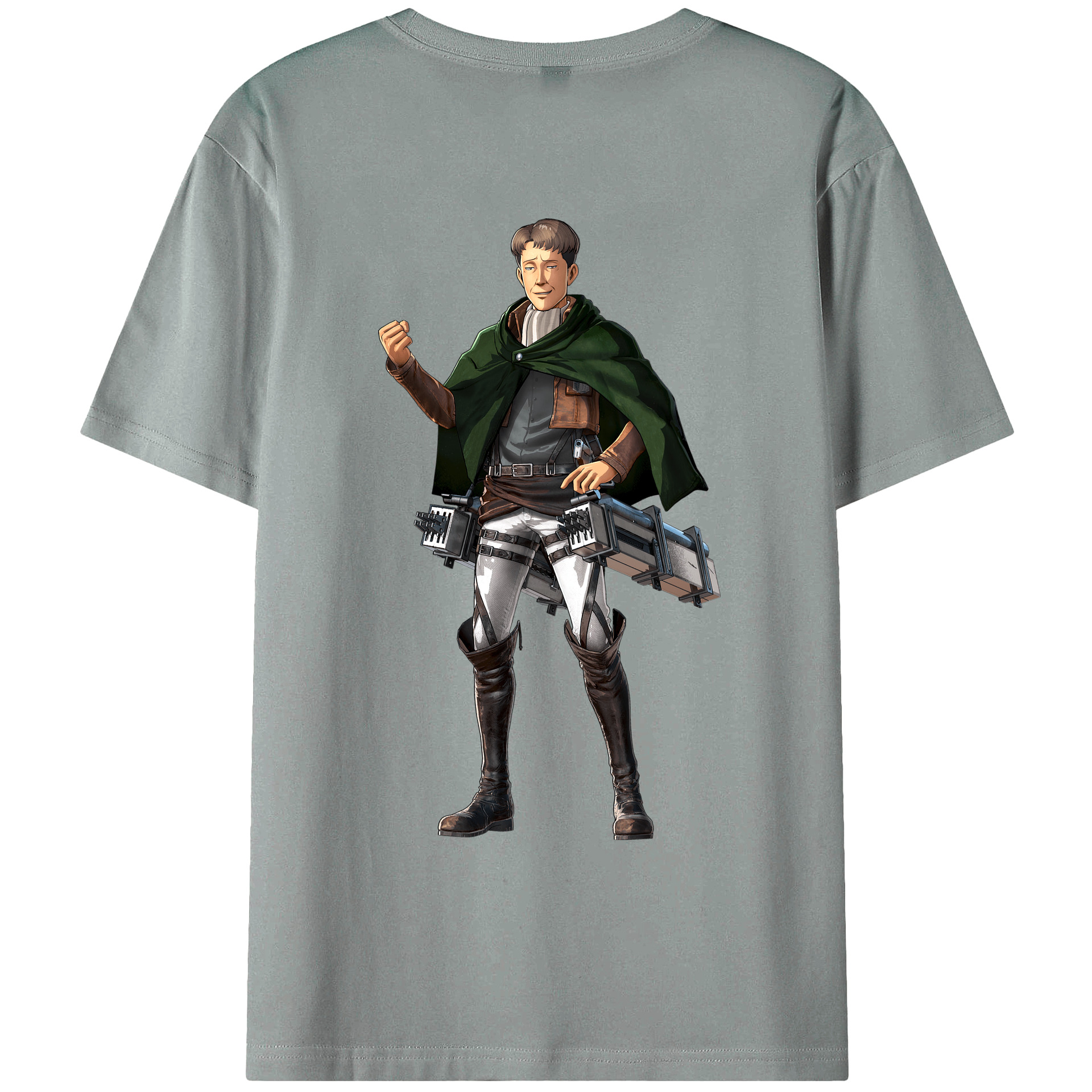 （画像用） 進撃の巨人 Attack on Titan 綿100％ メンズ半袖Tシャツ（バックプリント） 通気性